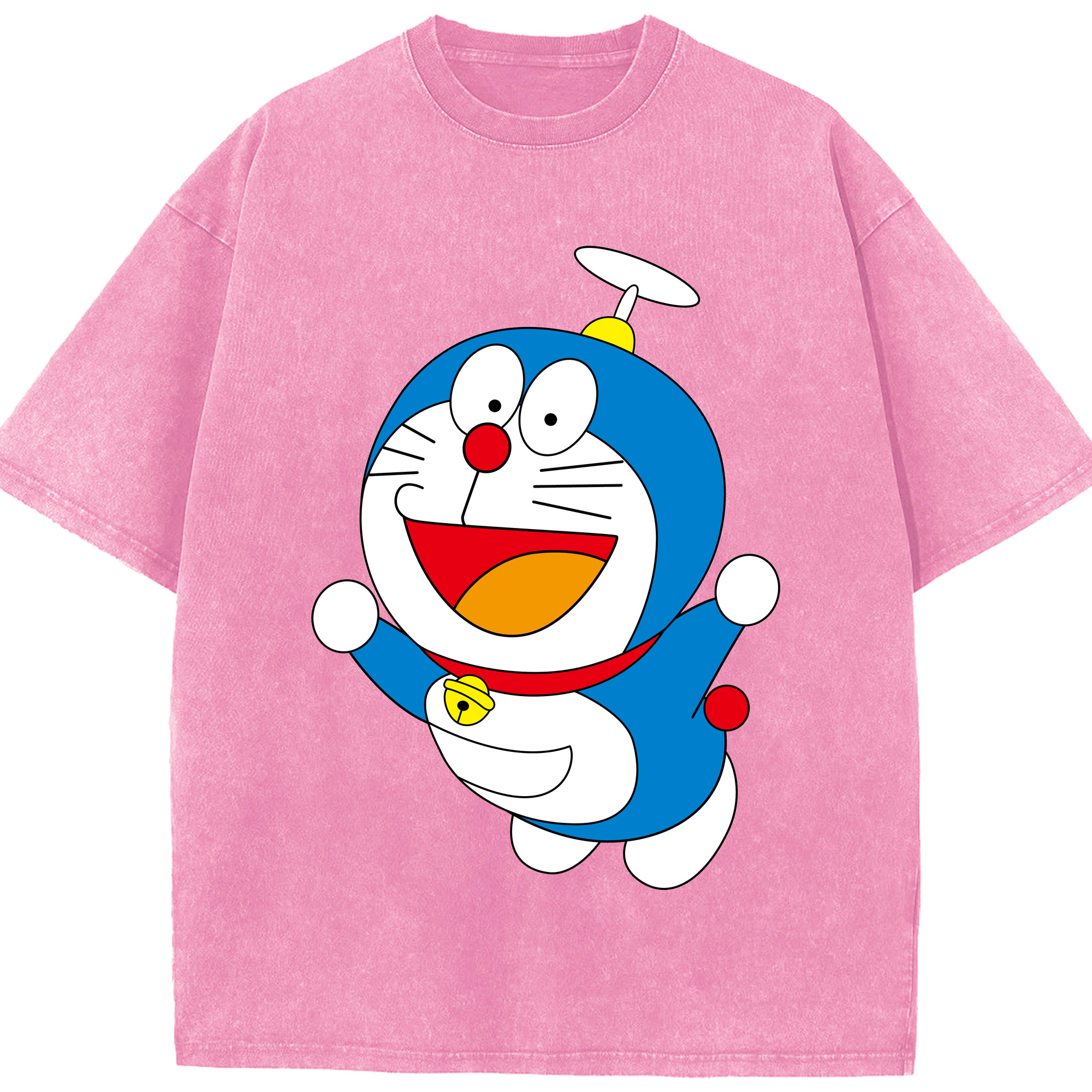 （画像用） ドラえもん Doraemon 綿100% ヴィンテージ風 半袖Tシャツ（フロントプリント）